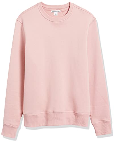 Amazon Essentials Men's Fleece Crewneck Sweatshirt, Pink, Large