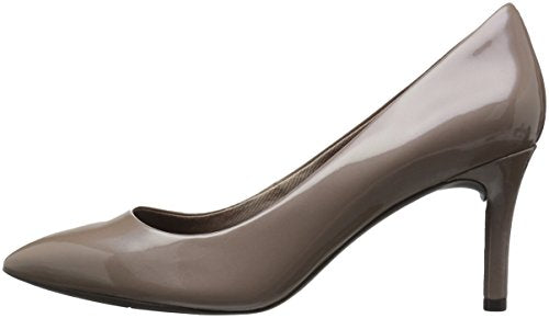 womens Total Motion 75mm Pointy Dress Pump, Taupe Grey Patent, 9 Wide US