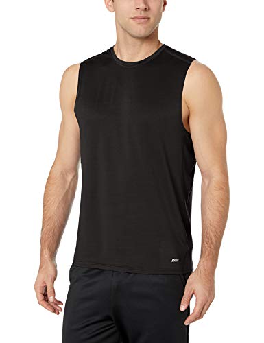 Amazon Essentials Men's Tech Stretch Muscle Shirt, Black, Medium