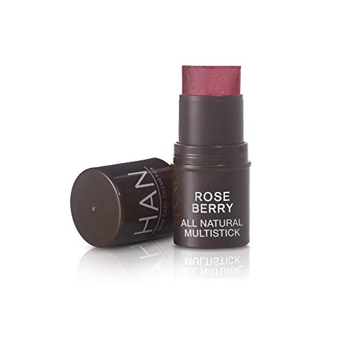 Skincare Cosmetics All Natural Multistick, Rose Berry | With Organic Shea and Argan Oil