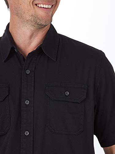 Weather Anything Short Sleeve Woven Button Down Shirt, Black Onyx, Large US