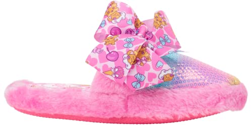 Girls' Slippers - Plush Fuzzy Slippers with Signature Bow (Toddler/Little Girl)