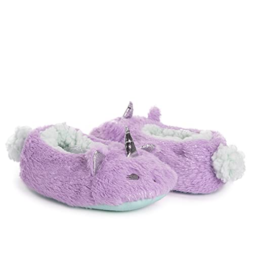 Girl's Zoo Friends Slipper, Lavender Unicorn