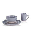 Stone Lain Jules 32 Piece Stoneware Round Dinnerware Set, Grey