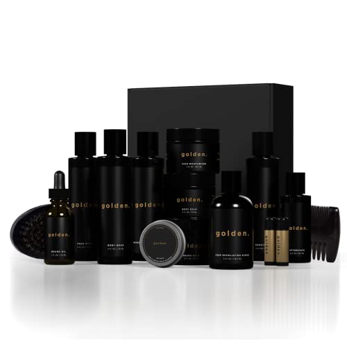 Golden Bundle, Premium Personal Care & Beard Grooming Set with All- Natural Products