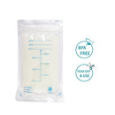Breastmilk Storage Bags 7 Oz 200 ml Double Zipper Seal, Extra Thick, Self Standing Bag
