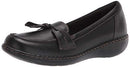Clarks womens Ashland Bubble Slip On Loafer, Black, 8.5 Wide US