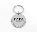 Gift For Dad Personalized Key Chain Stainless Steel Engraved