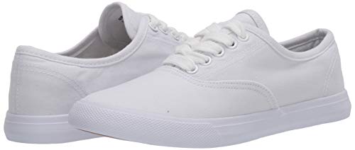 Women's Lace-Up Sneaker, White, 12 Medium US