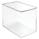 Stackable Closet Plastic Storage Bin Box with Lid - Container for Organizing Mens