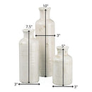 Sullivans Ceramic Vase Set - 3 Small Vases, Rustic Home Decor, Modern Farmhouse; Ideal Shelf Décor, Table Décor, Bookshelf, Mantle, Entryway- Distressed White (CM2333)