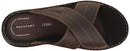 Rockport Men's Darwyn Xband Slide Sandal, Brown II Leather, 11.5