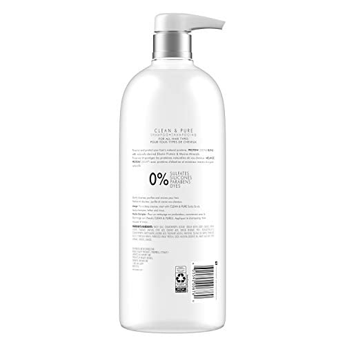 Clean and Pure Clarifying Shampoo, For Nourished Hair With ProteinFusion, Silicone