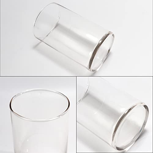 12 Pack 6 Inch Tall Cylinder Vases for Centerpieces,Bulk Clear Glass Vases