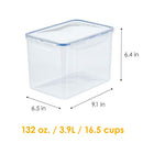 Easy Essentials Food lids/Pantry Storage/Airtight containers,16.5 Cup-for Beans, Clear