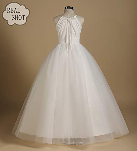 Chiffon Tulle Flower Girl Dress Junior Bridesmaid Dresses for Wedding Party Aline