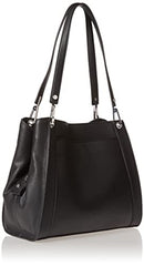 Calvin Klein Reyna Novelty Triple Compartment Shoulder Bag, Black/Silver Combo