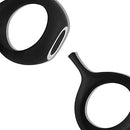 SANFERGE Set of 2 Black Ceramic Flower Vase, Hollow Oval Vase for Home Décor Office Decoration, Modern Geometric Vases Figurines Ornament for Living Room Bedroom Dining Table