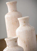 Sullivans Ceramic Vase Set - 3 Small Vases, Rustic Home Decor, Modern Farmhouse; Ideal Shelf Décor, Table Décor, Bookshelf, Mantle, Entryway- Distressed White (CM2333)