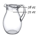Amazing Abby - Bubbly - Acrylic Pitcher (72 oz), Clear Plastic Pitcher, BPA-Free and Shatter-Proof, Great for Iced Tea, Sangria, Lemonade, and More