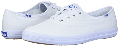 Keds womens Champion Canvas Sneaker, White, 8.5 US