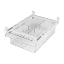 Fridge Drawer Organizer, Refrigerator Organizer Bins, Pull Out with Handle, Fridge Shelf Holder Storage Box, Clear Container for Food,Drinks,Fit for Fridge Shelf Under 0.6" (1 Pack Medium)