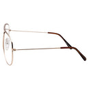 grinderPUNCH New Non-Prescription Premium Aviator Clear Lens Glasses Gold