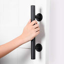 Heavy Duty 12" Pull and Flush Barn Door Handle Set, Large Rustic Two-Side Design,