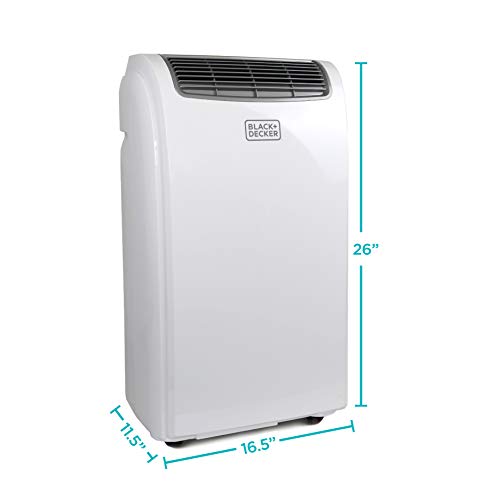 BLACK+DECKER BPACT10WT Portable Air Conditioner, 5,500 BTU DOE (10,000 BTU Ashrae), White