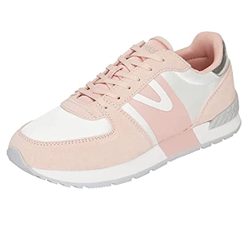 TRETORN Women's Loyola Lace Up Sneakers, Pink/Silver, 10