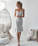 lace fashion sleeveless v-neck elegant women dresses