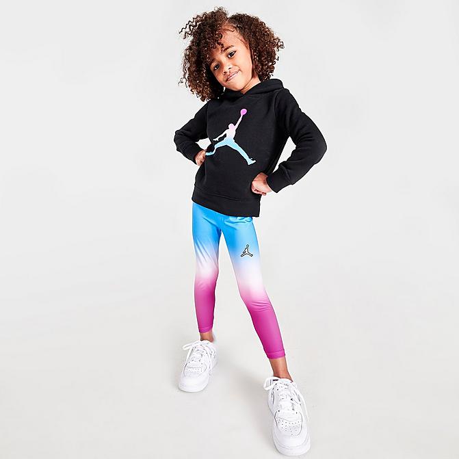 GIRLS' LITTLE KIDS' JORDAN ESSENTIALS OMBRE HOODIE AND LEGGINGS SET