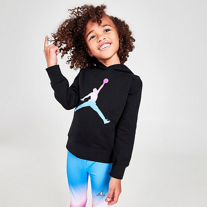 GIRLS' LITTLE KIDS' JORDAN ESSENTIALS OMBRE HOODIE AND LEGGINGS SET