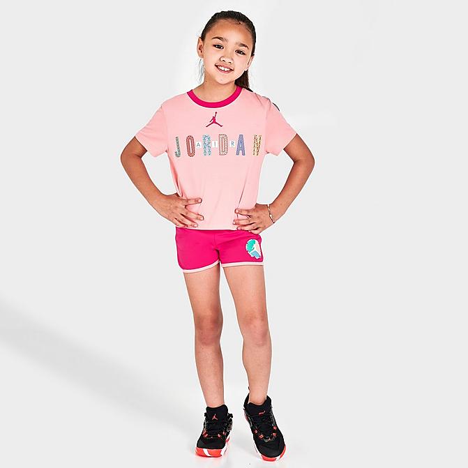 GIRLS' LITTLE KIDS' JORDAN BFF T-SHIRT AND SHORTS SET