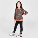 Girls' Little Kids' Nike Sportswear Leopard Crewneck Sweatshirt and Leggings Set