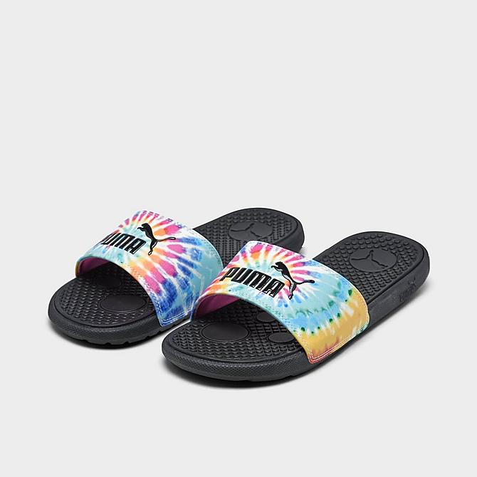 WOMEN'S PUMA COOL CAT TIE-DYE SLIDE SANDALS