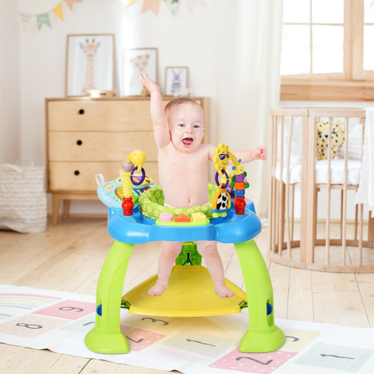 2-in-1 Baby Jumperoo Adjustable Sit-to-stand Activity Center