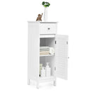 Woodern Bathroom Floor Storage Cabinet with Drawer and Shutter Door