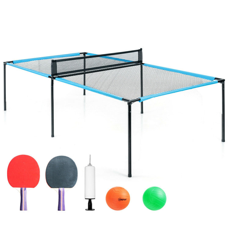 2-In-1 Ping Pong and Table Volleyball Table for Indoor and Outdoor