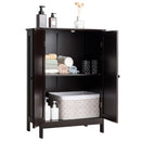 Bathroom Floor Storage Cabinet Double Door Kitchen Cupboard Shoe Cabinet White