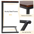 26 Inch Beside Sofa Laptop Holder End Stand Desk (Dark Brown)