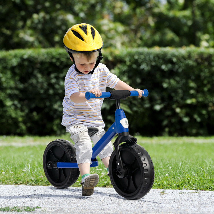 4-in-1 Kids Training Bike Toddler Tricycle with Training Wheels and Pedals - Blue