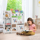 Wooden Children Storage Cabinet with Storage Bins - Rocket