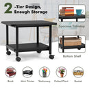 Under Desk Printer Stand with 360-degree Swivel Casters