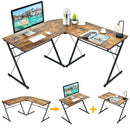 59 Inch L-Shaped Desk Corner Computer Desk with Round Corner