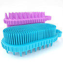 2 Pack Silicone Body Scrubber, 2 in 1 Shower and Shampoo Scalp Massager Brush