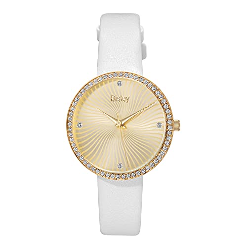 Women's Fashion Watch with Crystal Dial, Stainless Steel Case