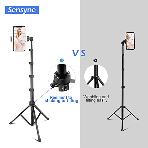 62" Phone Tripod & Selfie Stick, Extendable Cell Phone Tripod Stand with Wireless Remote