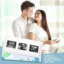 White Wooden Baby Sonogram Picture Frame 3 or 4 Photos | Vertical or Horizontal