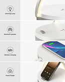 Music Bedside Lamp with Wireless Charger, 4 in 1 Touch Lamp, Portable Bluetooth Speaker